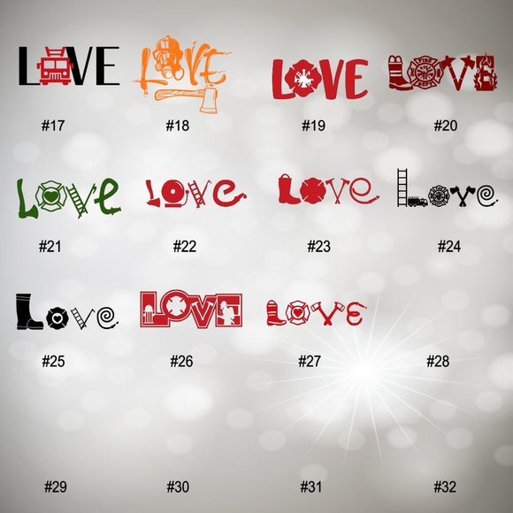 5-6" FIRE LOVE VINYL CAR DECAL #FFL3 - Picture 3 of 8